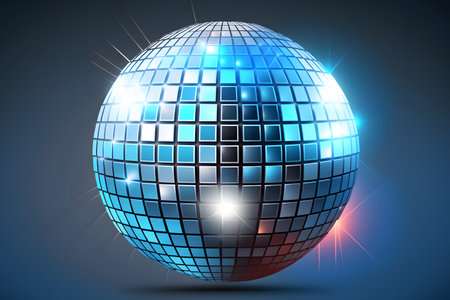 shiny disco ball created with generative AI technology. High quality illustrationの写真素材