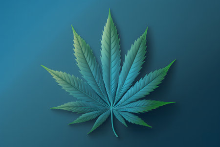 Cannabis marijuana hemp leaf created with generative AI technology. High quality illustrationの写真素材