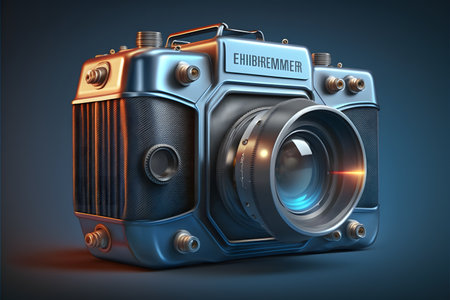 Futuristic camera created with generative AI technology. High quality illustrationの写真素材