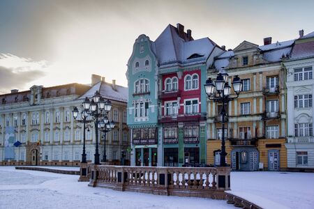 Historic buildings, union square, Timisoaraの素材