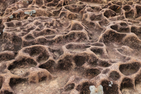 Lava stone at Pha Mor E Daeng, Sisaket Thailandの写真素材