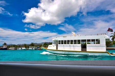 Transfer Boat, Maldivesの写真素材