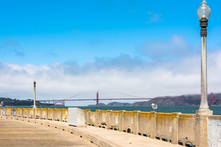 The Golden Gate Bridge in the clouds, San Francisco