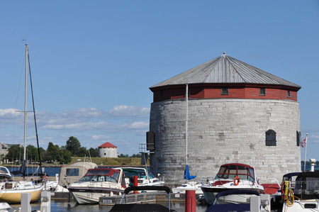 The Shoal Tower in the harbor of Kingston, Canadaのeditorial素材