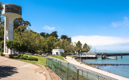 View of Aquatic Park, San Francisco, Californiaの写真素材
