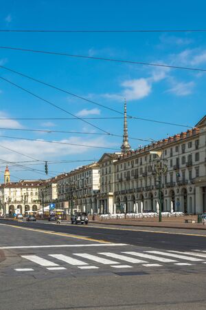 Piazza Vittorio in Turin, Italyのeditorial素材