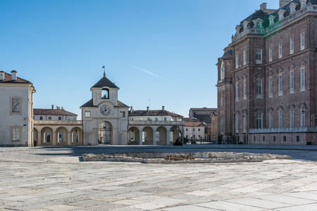 The courtyard of the Royal Palace of Venaria Realeのeditorial素材