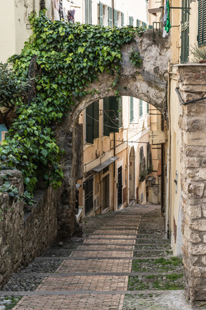 Alley in San Remo, Italyの写真素材