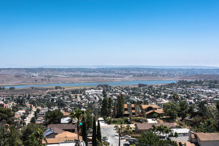 Water basin in San Diego, Californiaの写真素材