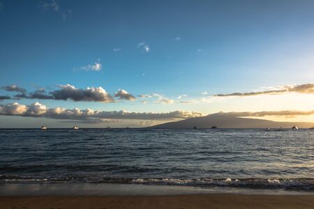 Sunset in Maui, Hawaiiの写真素材