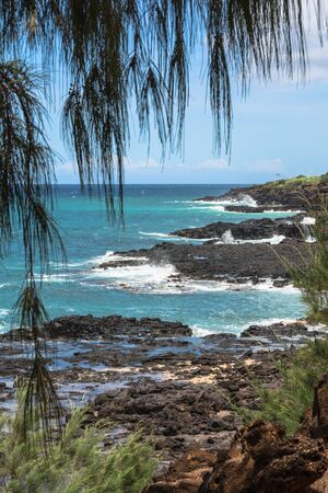 Spouting Horn, Kauai, Hawaiiの写真素材