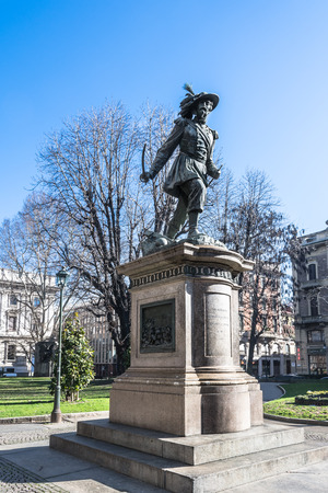 The monument to La Marmora, Turin, Italyのeditorial素材