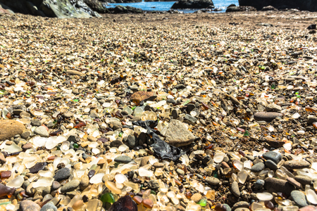 The Glass Beach, Fort Bragg, Californiaの写真素材