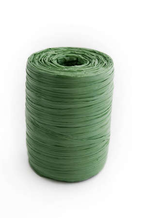 synthetic raffia isolated on white background の写真素材