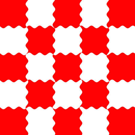 abstract background of red and white squares distortedの写真素材