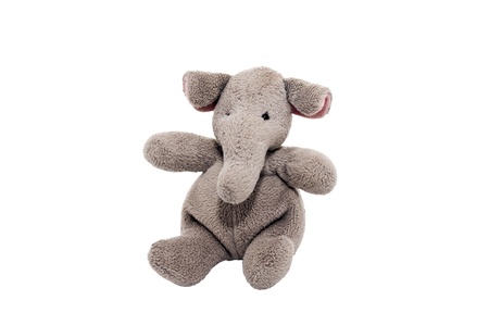 toy elephant isolated on white backgroundの写真素材