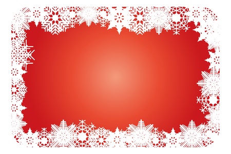 Christmas card with the white snowflakesのイラスト素材