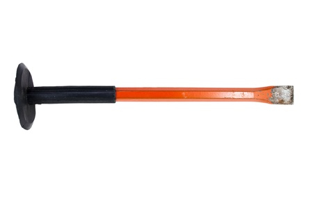 cold chisel with rubber protection on a white background