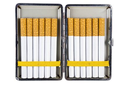cigarette case isolated on a white backgroundの写真素材