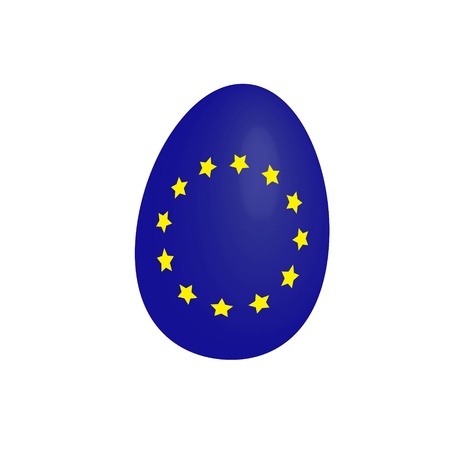3d Easter egg with the EU flagのイラスト素材