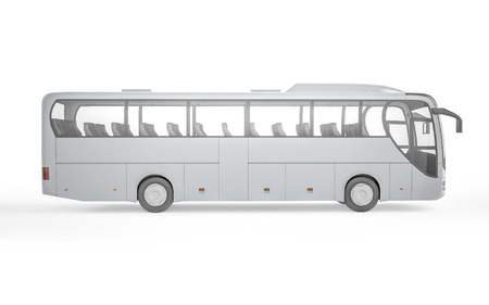 City bus with blank surface for your creative design.の写真素材