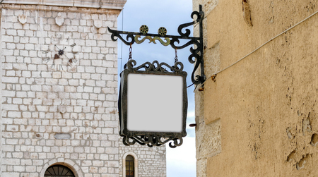 Blank Old Signage old town Krkの写真素材