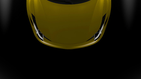 Top/front view part of the car - 3d illustrationの写真素材
