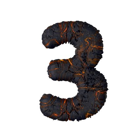Lava Letter 3d illustration