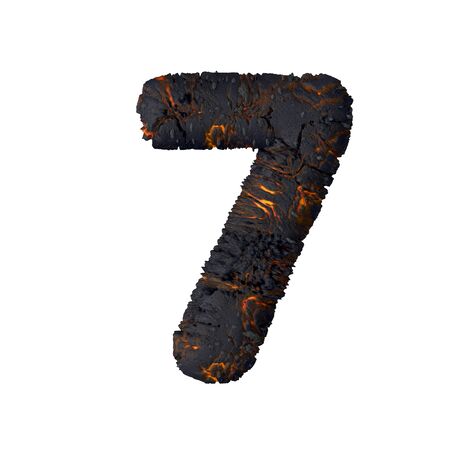 Lava Letter 3d illustration