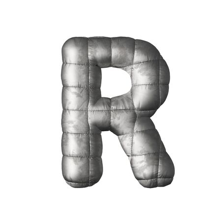 Letters dressed in a shiny quilt blanket - 3D renderの写真素材