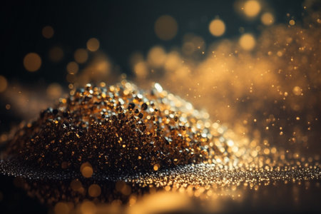 glitter lights grunge background, gold glitter defocused abstract Twinkly Lights Backgroundの素材