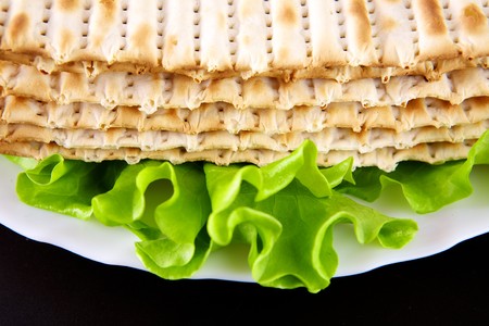 Jewish religious feast Passover traditional food Matza の写真素材