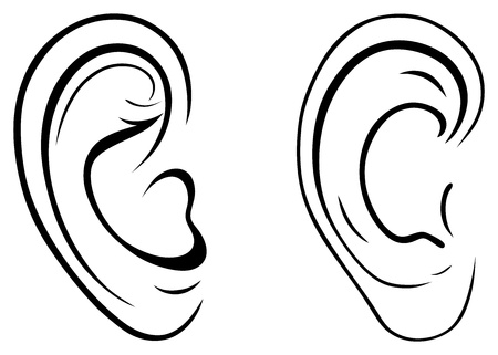 Drawing human earのイラスト素材
