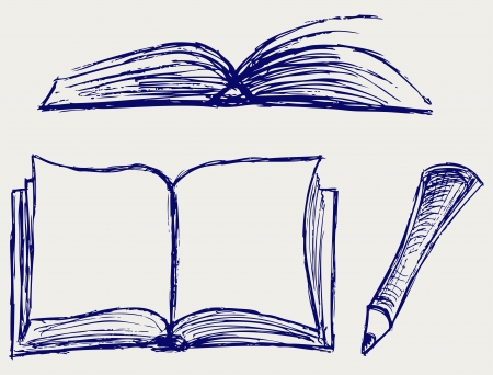 illustration of books isolated on the white backgroundのイラスト素材