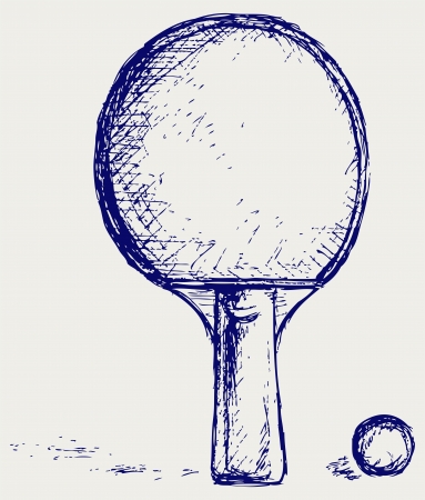 Sketch table tennisのイラスト素材