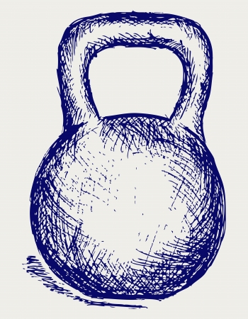 Sketch dumbbell weightのイラスト素材