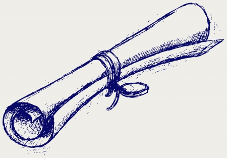 Parchment scrollのイラスト素材