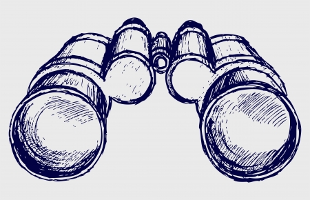 Binoculars sketchのイラスト素材