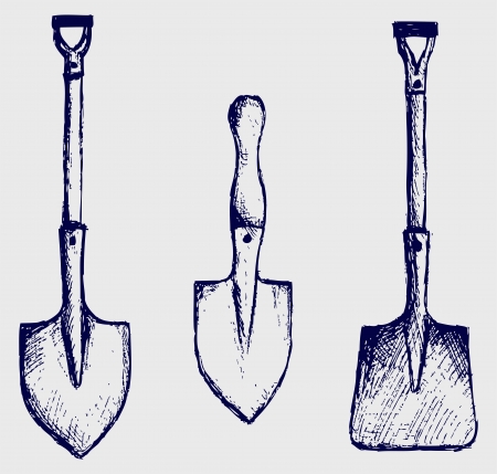 Shovel sketchのイラスト素材