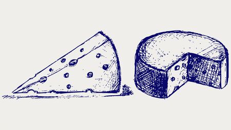 Piece cheese.のイラスト素材