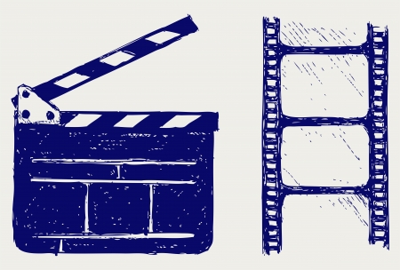 Clapper board. sketchのイラスト素材