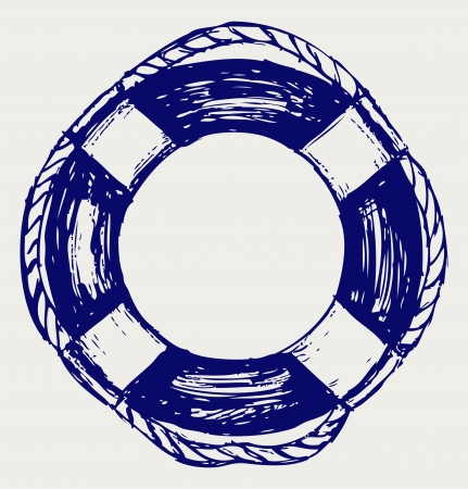 Life Belt. Sketchのイラスト素材