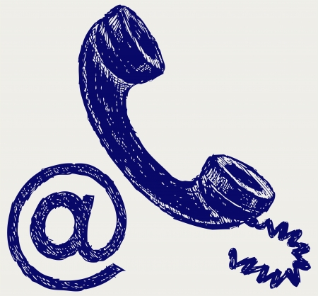 Telephone mail. Sketchのイラスト素材