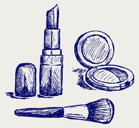 Cosmetics set, for fashion designのイラスト素材