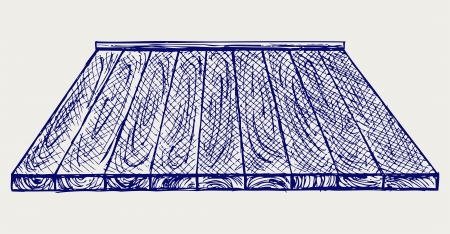 Wooden floor. Doodle styleのイラスト素材