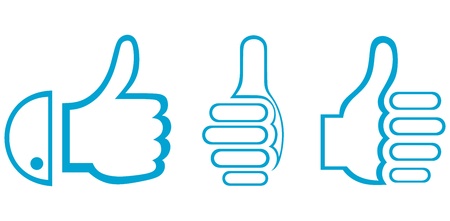 Thumb Up. Setのイラスト素材