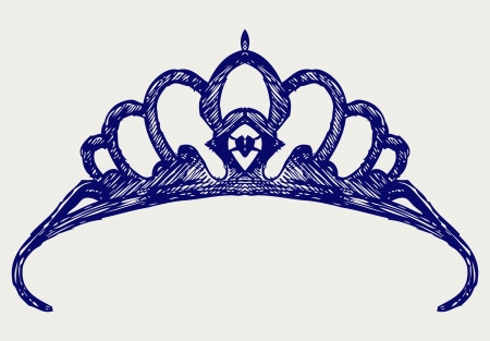 Crown. Doodle styleのイラスト素材