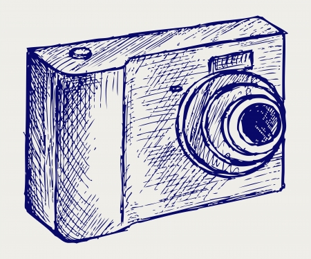 
camera illustration. Doodle styleのイラスト素材
