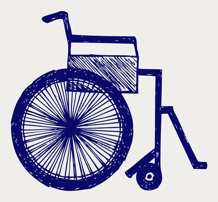 Invalid chair. Doodle styleのイラスト素材