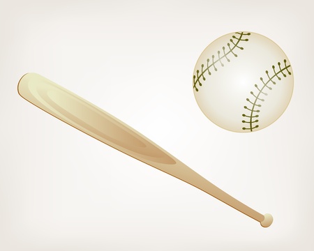 Baseball and Bat. Style vectorのイラスト素材